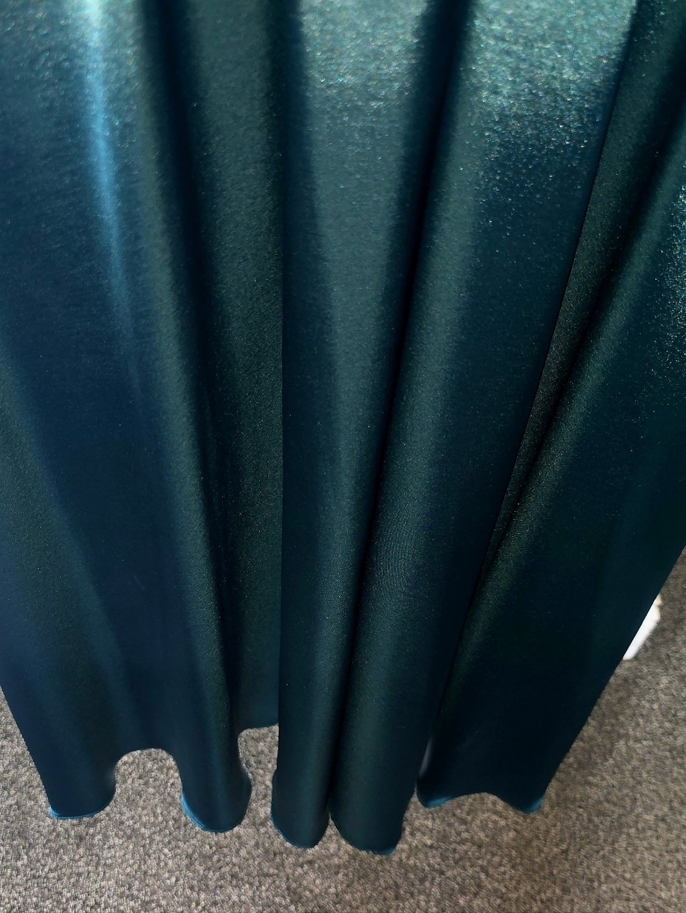 City Triagle Satin Gown, Emerald Prom or Formal Dress, Womens size 1 Floral - Picture 10 of 16